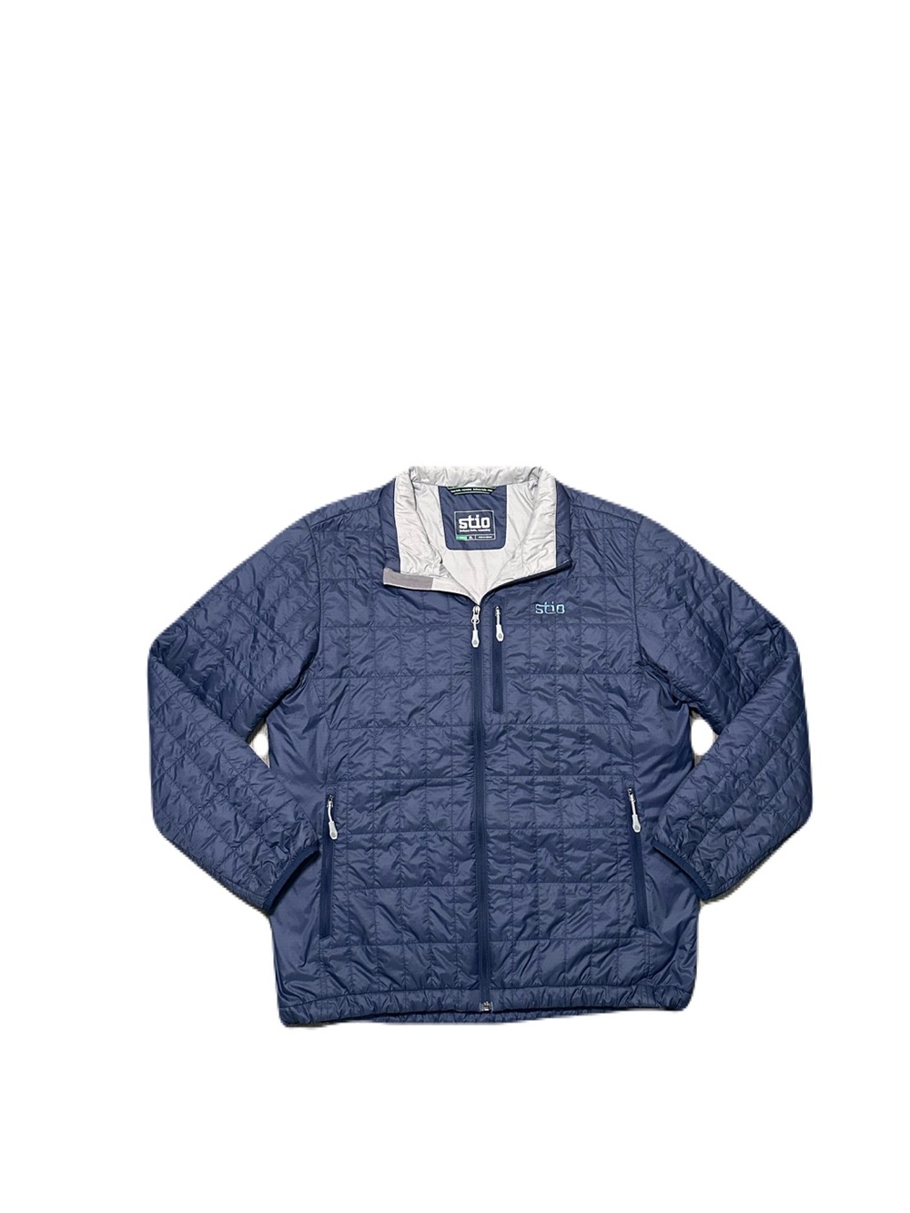 Stio Azura Insulated Quilted Jacket Mens XL Blue Performance Hike Outdoor Light